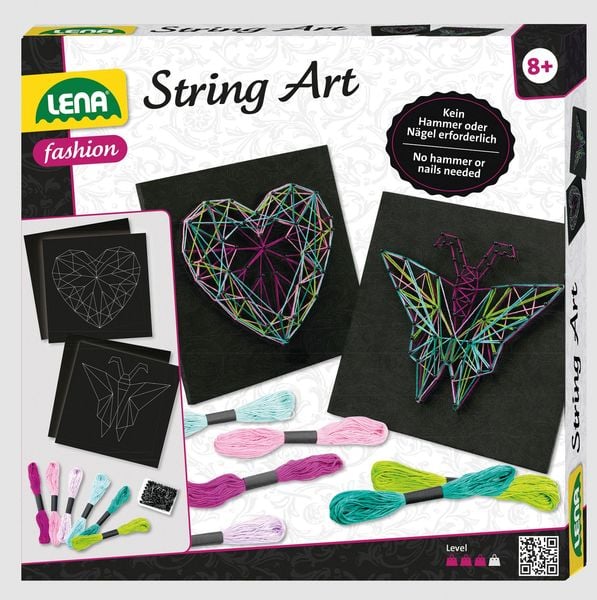 Lena - String Art Schmetterling und Herz