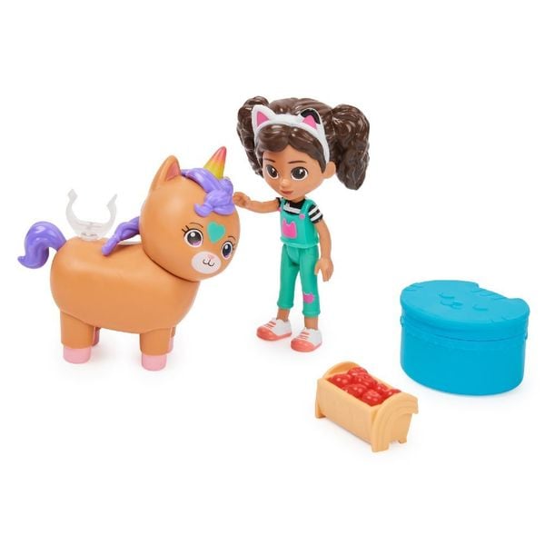 Produktbild: Gabby s Dollhouse, Cat-tivity Set – Kittycorn Pferd - Set mit Gabby und Regenbogeneinhorn Kico