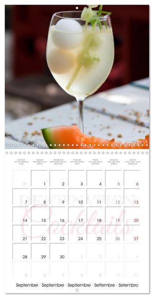 Produktbild: Destination cocktails (Calendrier mural carr&eacute; 2026 30x30 cm) Calendrier double avec une page pour vos prises de notes