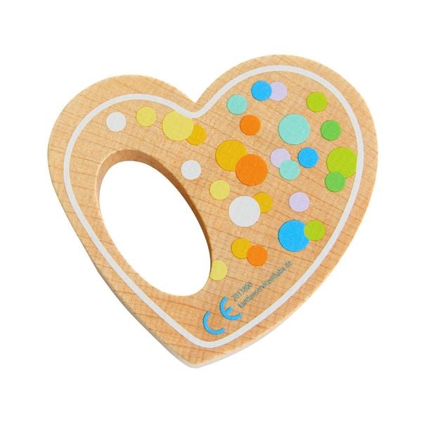 Produktbild: HABA 2013800001 - Greifling Rasselherz, Holz, H&ouml;he: 7,8 cm