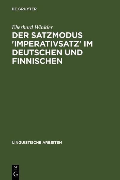 Produktbild: Der Satzmodus 'Imperativsatz' im Deutschen und Finnischen