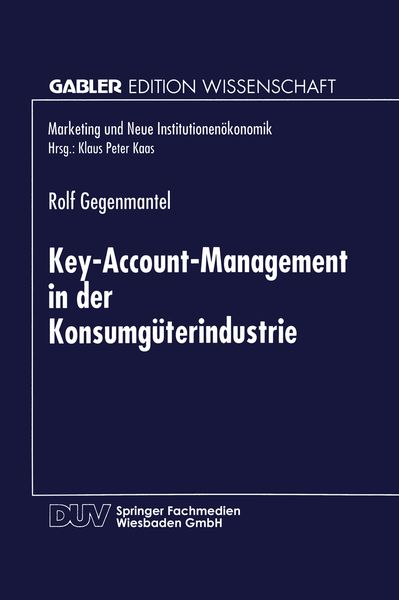 Produktbild: Key-Account-Management in der Konsumg&uuml;terindustrie