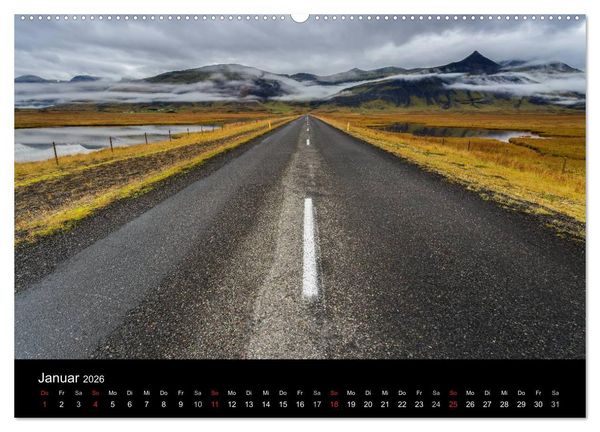 Produktbild: Island - einzigartige Landschaften (hochwertiger Premium Wandkalender 2026 DIN A2 quer), Kunstdruck in Hochglanz