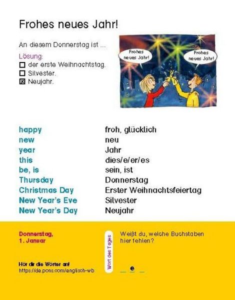 Produktbild: Langenscheidt Kinderkalender Englisch 2026