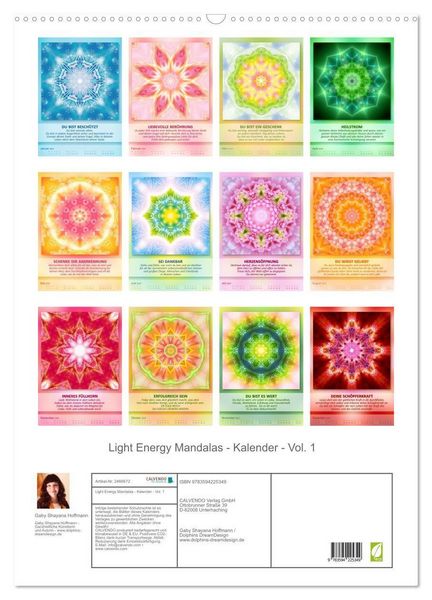 Produktbild: Light Energy Mandalas - Kalender - Vol. 1 (Wandkalender 2027 DIN A2 hoch), CALVENDO Monatskalender