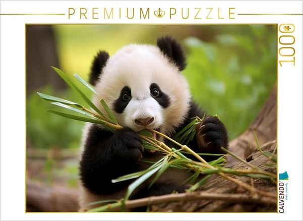 CALVENDO Puzzle Panda Jungtier | 1000 Teile Lege-Größe 64x48cm Foto-Puzzle für glückliche Stunden