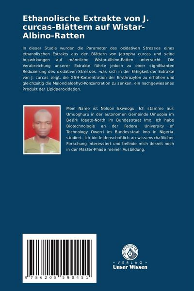 Produktbild: Ethanolische Extrakte von J. curcas-Bl&auml;ttern auf Wistar-Albino-Ratten