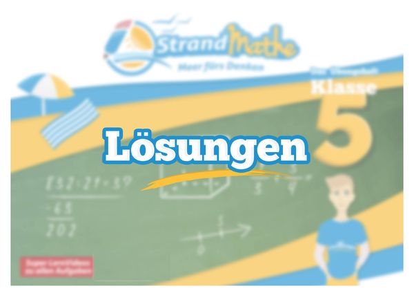 Produktbild: StrandMathe L&ouml;sungen zu &Uuml;bungsheften f&uuml;r Klassen 5 bis 10