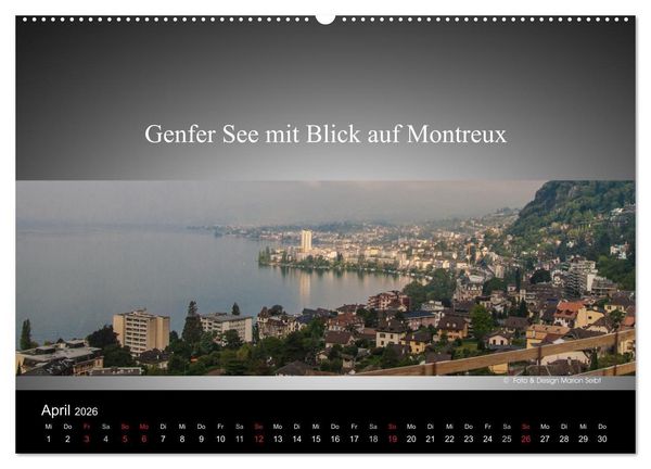 Produktbild: Panorama Schweiz (hochwertiger Premium Wandkalender 2026 DIN A2 quer), Kunstdruck in Hochglanz