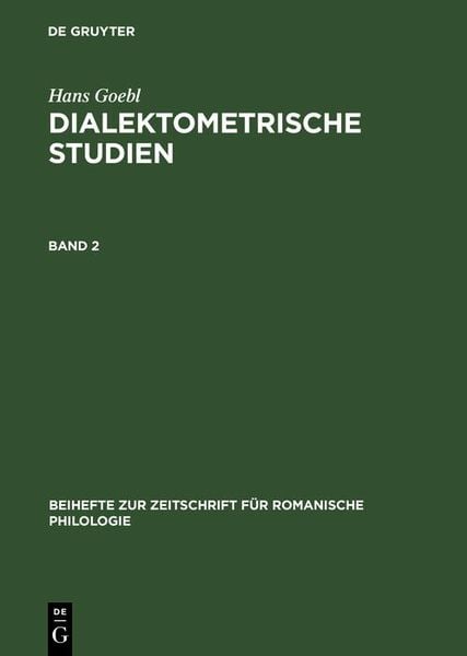 Produktbild: Hans Goebl: Dialektometrische Studien. Band 2