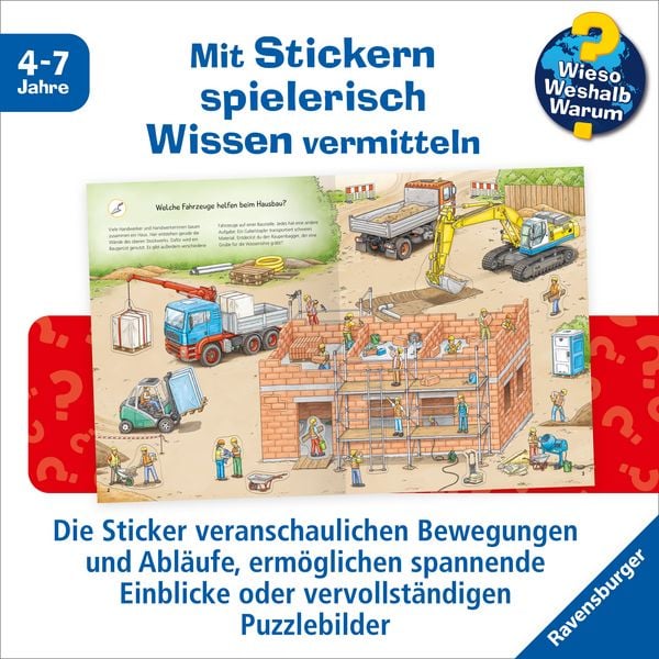 Produktbild: Wieso? Weshalb? Warum? Stickerheft - Fahrzeuge auf der Baustelle
