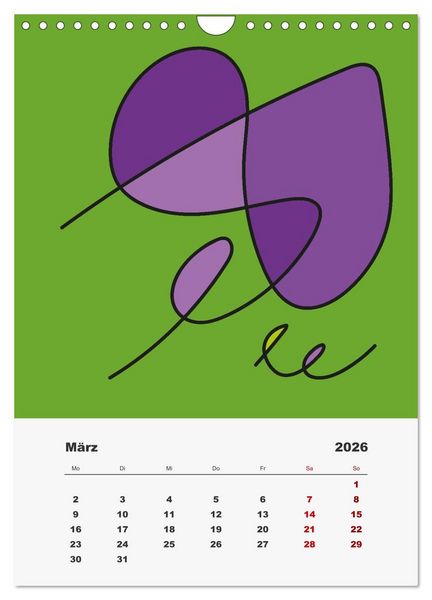 Produktbild: FormArt - Linien und Farben (Wandkalender 2026 DIN A4 hoch), CALVENDO Monatskalender