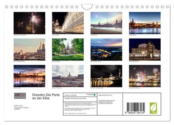 Produktbild: Dresden Die Perle an der Elbe (Wandkalender 2026 DIN A4 quer), CALVENDO Monatskalender