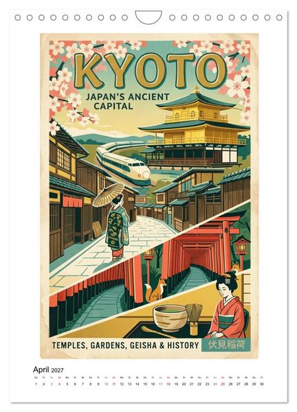 Produktbild: Sehnsucht Japan &ndash; Die Mid-Century Collection (Wandkalender 2027 DIN A4 hoch), CALVENDO Monatskalender