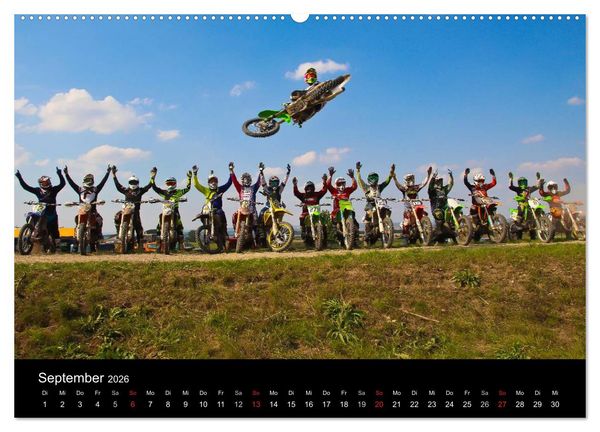 Produktbild: Motocross Kalender - Emotionen auf 2 R&auml;dern (hochwertiger Premium Wandkalender 2026 DIN A2 quer), Kunstdruck in Hochglanz