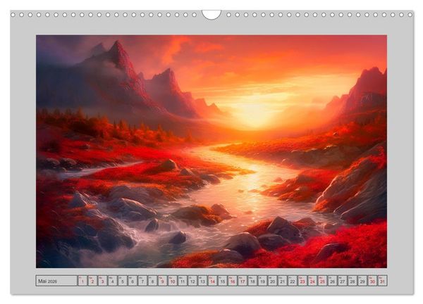 Produktbild: Tr&auml;umereien in Rot (Wandkalender 2026 DIN A3 quer), CALVENDO Monatskalender