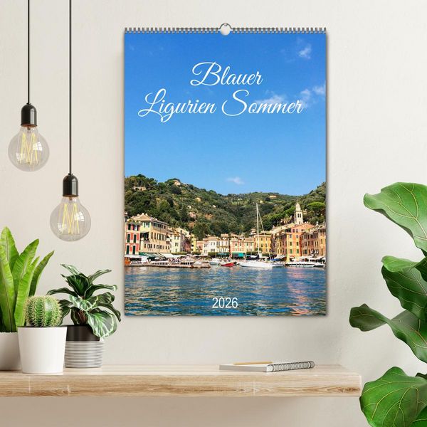 Produktbild: Blauer Ligurien Sommer (Wandkalender 2026 DIN A2 hoch), CALVENDO Monatskalender
