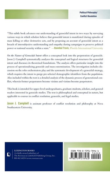 Produktbild: On the Nature of Genocidal Intent