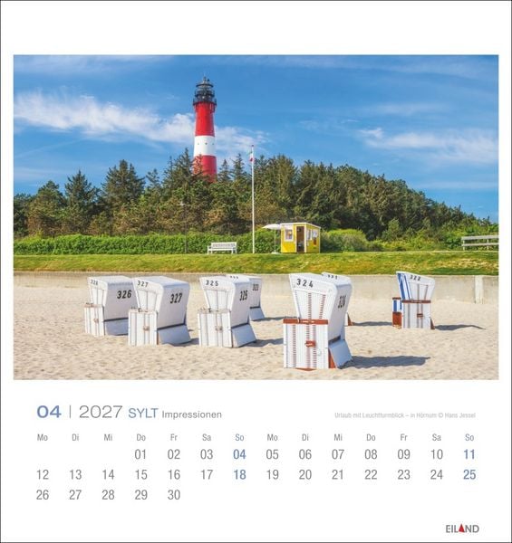 Produktbild: Sylt Impressionen Postkartenkalender 2027