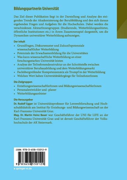 Produktbild: Bildungspartnerin Universit&auml;t