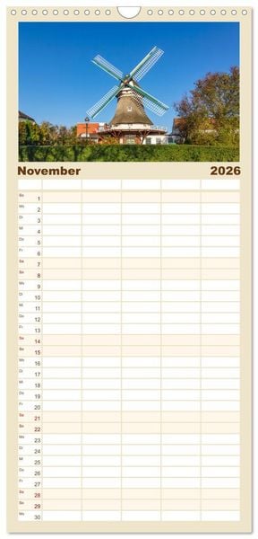 Produktbild: Familienplaner 2026 - NORDERNEY - Meine Liebe zur Nordseeinsel mit 5 Spalten (Wandkalender, 21 x 45 cm) CALVENDO