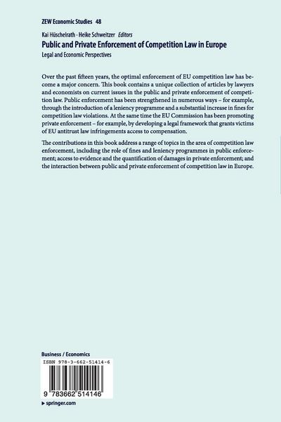 Produktbild: Public and Private Enforcement of Competition Law in Europe