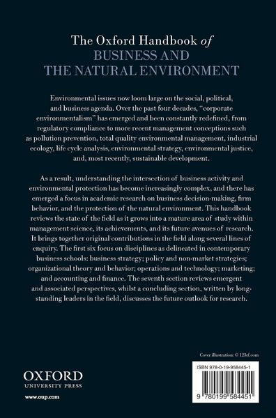 Produktbild: The Oxford Handbook of Business and the Natural Environment