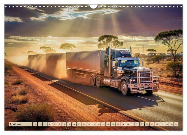 Produktbild: Road Train - LKW (Wandkalender 2027 DIN A3 quer), CALVENDO Monatskalender