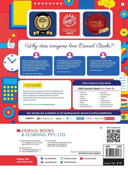 Produktbild: Oswaal CBSE Chapterwise & Topicwise Question Bank Class 11 Entrepreneurship Book (For 2023-24 Exam)