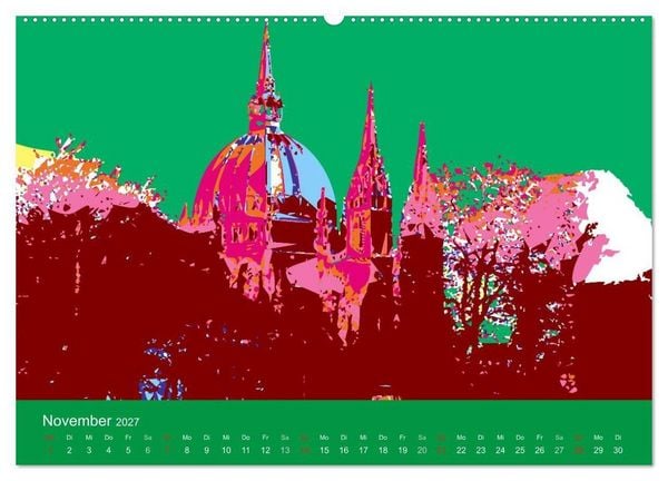 Produktbild: WIEN popartig (hochwertiger Premium Wandkalender 2027 DIN A2 quer), Kunstdruck in Hochglanz