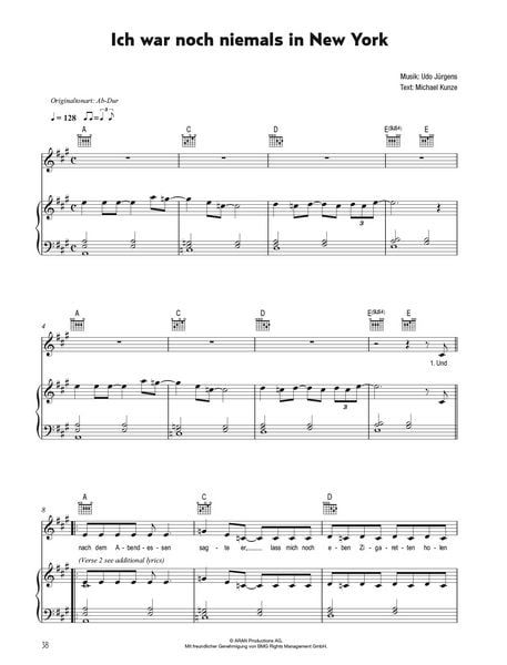 Produktbild: Udo J&uuml;rgens &ndash; Seine gr&ouml;&szlig;ten Erfolge f&uuml;r Klavier, Gesang und Gitarre