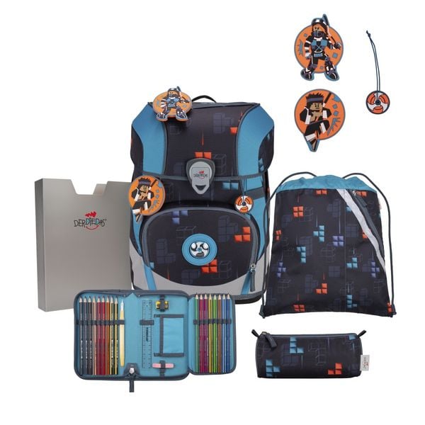 Produktbild: DerDieDas Schulranzen Set ErgoFlex Tiny, Schulranzen Set, 5tlg, Ninja Fighter