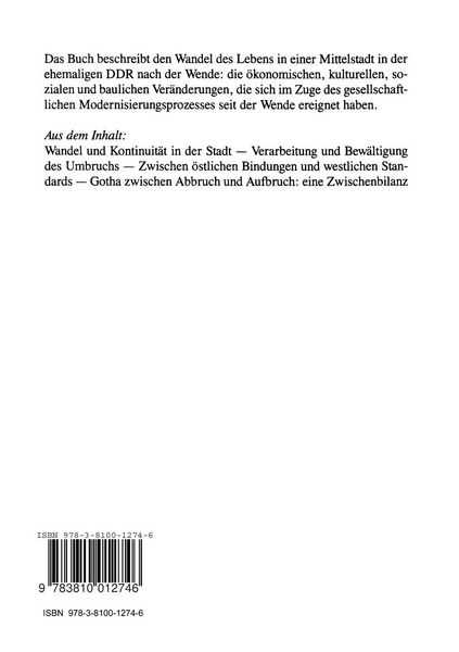 Produktbild: Stadt im Umbruch: Gotha