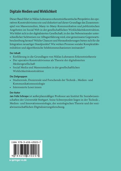 Produktbild: Digitale Medien und Wirklichkeit