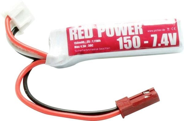 Red Power Modellbau-Akkupack (LiPo) 7.4V 150 mAh Softcase JST