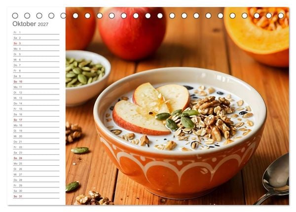 Produktbild: MorgenM&uuml;sli - Ein Jahr voller Farbe und Genuss (Tischkalender 2027 DIN A5 quer), CALVENDO Monatskalender