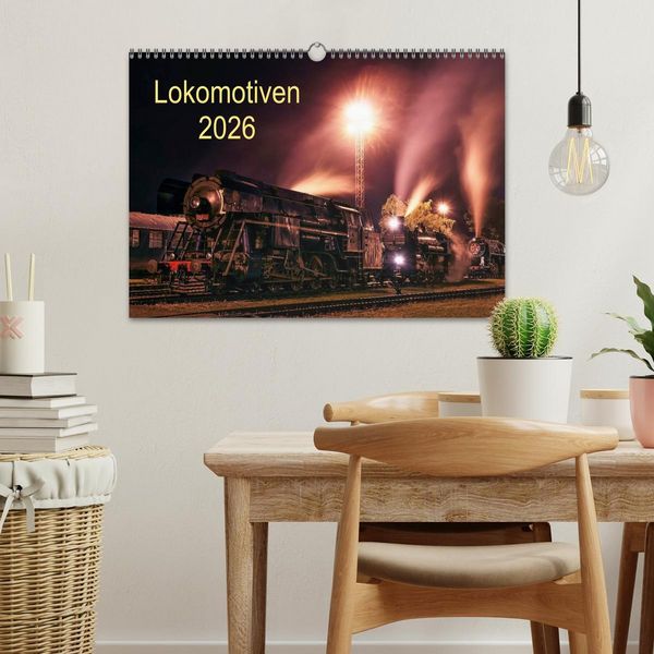 Produktbild: Lokomotiven 2026 (Wandkalender 2026 DIN A3 quer), CALVENDO Monatskalender