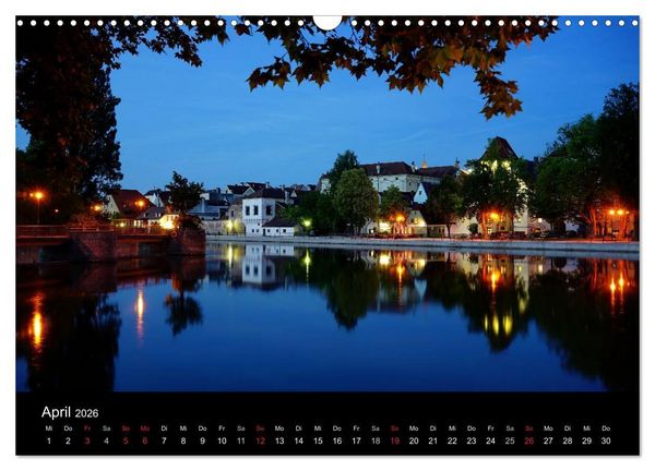 Produktbild: Landshut bei Tag und Nacht (Wandkalender 2026 DIN A3 quer), CALVENDO Monatskalender