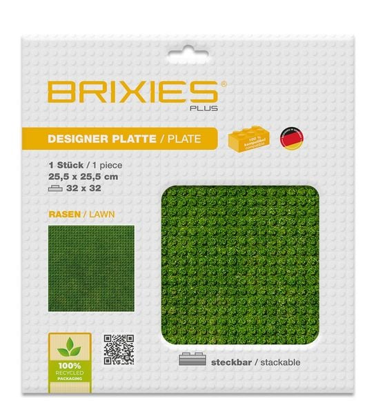 Produktbild: BRIXIES 225000 - Platte 32 x 32 Rasen, Fotorealistische Bauplatte, 1 St&uuml;ck