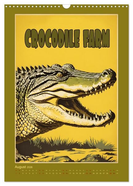 Produktbild: Zoo Vintage-Poster (Wandkalender 2026 DIN A3 hoch), CALVENDO Monatskalender
