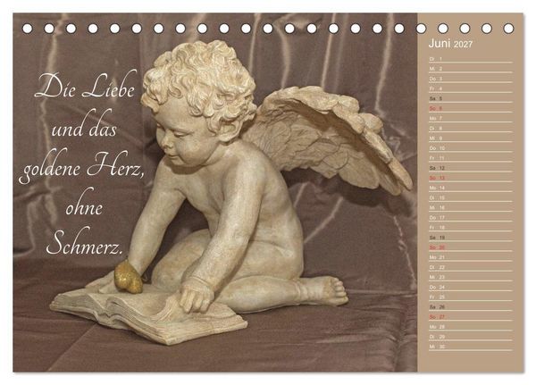 Produktbild: Engel - Die Worte der Liebe (Tischkalender 2027 DIN A5 quer), CALVENDO Monatskalender