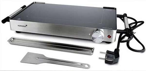 Produktbild: Korona Tischgrill stufenloser Temperaturregler Silber, Schwarz