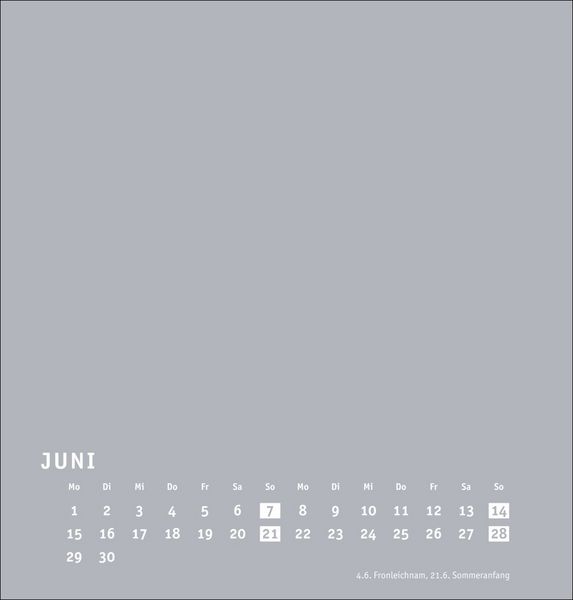 Produktbild: Premium-Bastelkalender silbergrau mittel 2026