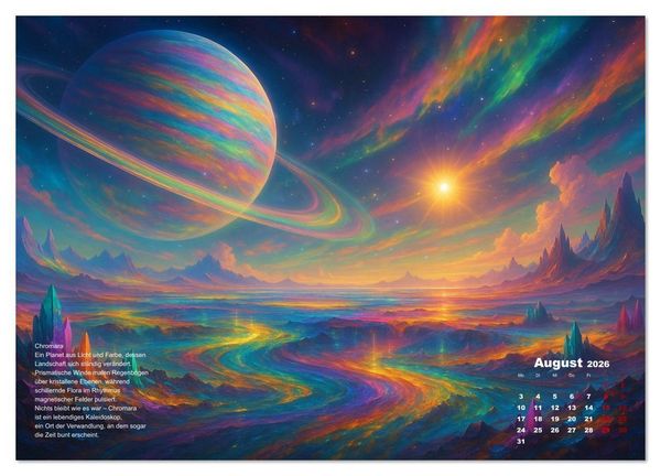 Produktbild: Phantastische Planeten (Wandkalender 2026 DIN A2 quer), CALVENDO Monatskalender
