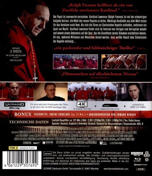 Konklave (4K Ultra HD) (+ Blu-ray)