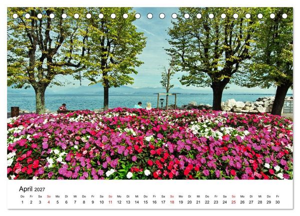 Produktbild: Gardasee - Die sch&ouml;nsten Momente am Gardasee (Tischkalender 2027 DIN A5 quer), CALVENDO Monatskalender