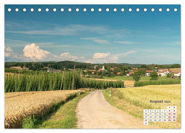 Produktbild: Hopfenland Holledau (Tischkalender 2026 DIN A5 quer), CALVENDO Monatskalender
