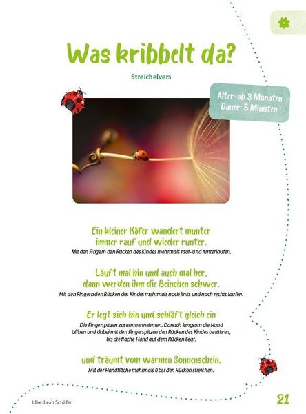 Produktbild: Das Krippen-Jahreszeitenbuch: Streichelspiele & Massagegeschichten