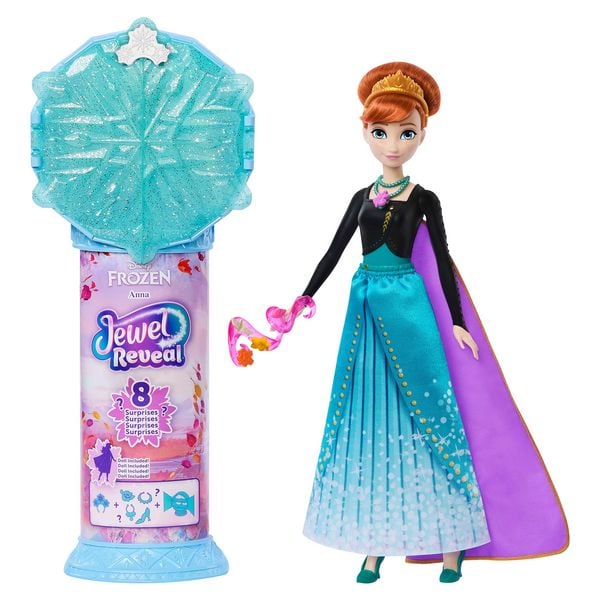 Produktbild: Disney Die Eisk&ouml;nigin Juwel Reveal Anna Puppe