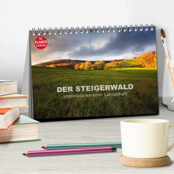 Produktbild: DER STEIGERWALD - Impressionen einer Landschaft (Tischkalender 2026 DIN A5 quer), CALVENDO Monatskalender